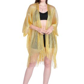 Gibz Glitter Yellow Kadın Plaj Şal