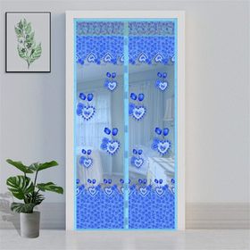 Gibz Mavi Mıknatıslı Balkon Kapı Sinekliği