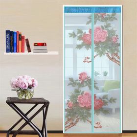 Gibz Mavi Mıknatıslı Balkon Kapı Sinekliği