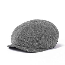 Gibz Newsboy Newsies Balıksırtı Gri Erkek Şapka