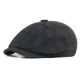 Gibz Newsboy Newsies Balıksırtı Koyu Gri Erkek Şapka