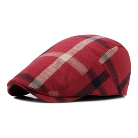 Gibz Retro Ivy Caps Newsboy Kırmızı Düz Erkek Şapka