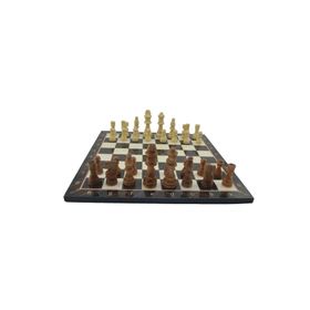 Gift Home Büyük Boy 37x37 cm Ahşap Satranç Takımı ve Ceviz Desenli Tahtası