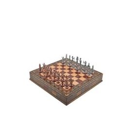 Gift Home Metal Satranç Takımı Büyük Mısır Antik Gül Sandıklı Masif Ahşap Satranç Tahtası