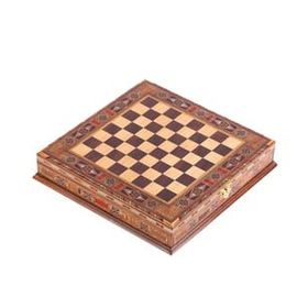 Gift Home Sadece Satranç Tahtası İsteyene Küçük Boy El Yapımı Masif Ahşap Sandıklı Satranç Tahtası