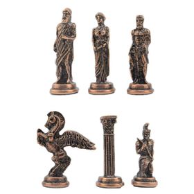 Gift Home Sadece Satranç Taşı İsteyene Büyük Metal Pegasus Figürlü Antik Satranç Taşı