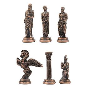 Gift Home Sadece Satranç Taşı İsteyene Büyük Metal Pegasus Figürlü Antik Satranç Taşı