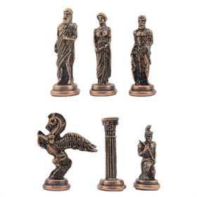 Gift Home Sadece Satranç Taşı İsteyene Büyük Metal Pegasus Figürlü Antik Satranç Taşı