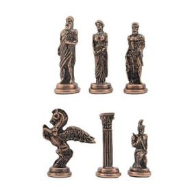 Gift Home Sadece Satranç Taşı İsteyene Büyük Metal Pegasus Figürlü Antik Satranç Taşı