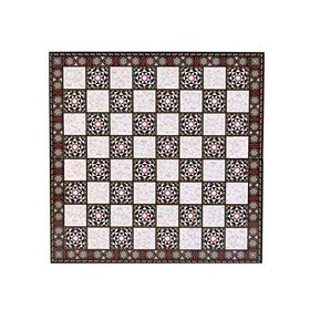 Gift Home Sadece Tahta İsteyene 30x30 cm Küçük Boy Sedef Desenli MDF Ahşap Satranç Tahtası