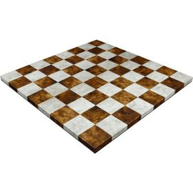 Gift Home Sadece Tahta İsteyene 37x37 cm Karamel-Krem Deri Kaplama MDF Ahşap Satranç Tahtası