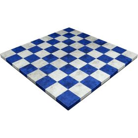 Gift Home Sadece Tahta İsteyene 37x37 cm Mavi-Krem Deri Kaplama MDF Ahşap Satranç Tahtası