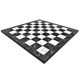 Gift Home Sadece Tahta İsteyene 37x37 cm Orta Boy Gri Mermer Desenli MDF Ahşap Satranç Tahtası