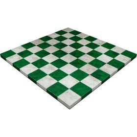 Gift Home Sadece Tahta İsteyene 37x37 cm Zümrüt-Krem Deri Kaplama MDF Ahşap Satranç Tahtası