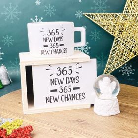 Gift Moda 365 Yeni Gün 365 Yeni Şans Yılbaşı Tasarımlı Kutulu Kupa