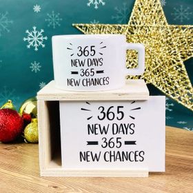 Gift Moda 365 Yeni Gün 365 Yeni Şans Yılbaşı Tasarımlı Kutulu Kupa