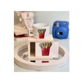 Gift Moda Kahrolsun Pilates Yaşasın Patates Tasarımlı Kutulu Kupa