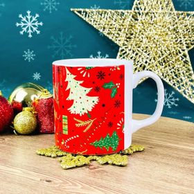 Gift Moda Kırmızı Yeni Yıl Yılbaşı Tasarımlı Kupa