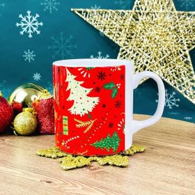 Gift Moda Kırmızı Yeni Yıl Yılbaşı Tasarımlı Kupa