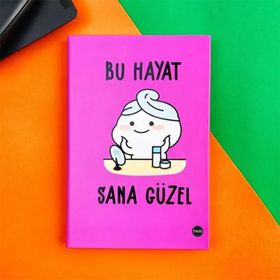 Gift Moda Metal Kapaklı Bu Hayat Sana Güzel Tasarımlı Lastikli Defter