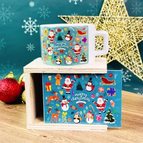 Gift Moda Mutlu Noeller Yılbaşı Tasarımlı Kutulu Kupa