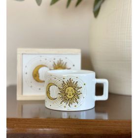 Gift Moda Tarot Ay Ve Güneş Tasarımlı Kutulu Kupa