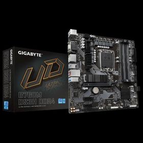 Gigabyte B760M DS3H 1.0 4xDDR4 2xM.2 2xDP HDMI VGA 12-13-14. Nesil LGA1700 Soket Anakart