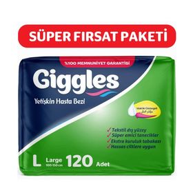 Giggles 120 Adet Büyük Boy L Belbantlı Yetişkin Bezi