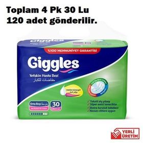 Giggles 120 Adet Orta Boy Külotlu Hasta Bezi