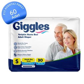 Giggles Belbantlı Küçük S 60 Adet Yetişkin Hasta Bezi