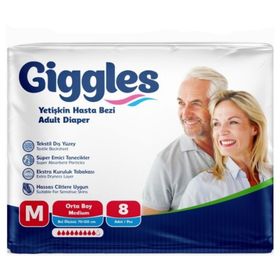 Giggles Belbantlı M 8 Adet Yetişkin Hasta Bezi