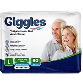 Giggles L Beden 30 Adet Beyaz Hasta Bezi