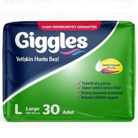 Giggles Large 30 Adet Yetişkin Emici Hasta Bezi