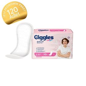 Giggles Large Yoğun 10'lu 120 Adet 12 Paket Kadın Mesane Pedi
