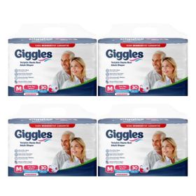 Giggles Medium 4 Paket 120 Adet Yetişkin Bel Bağlamalı Hasta Bezi