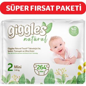 Giggles Natural No:2 Mini 264 Adet Bebek Bezi