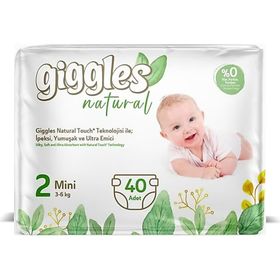 Giggles Natural No:2 Mini 40 Adet Bebek Bezi
