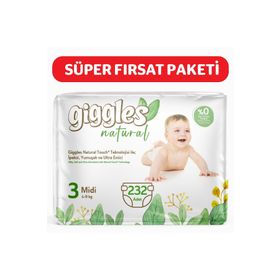 Giggles Natural No:3 Midi 232 Adet Bebek Bezi