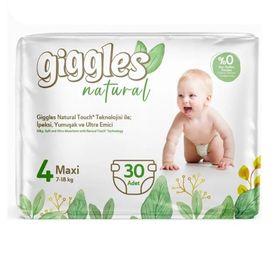 Giggles Natural No:4 Maxi 30 Adet Bebek Bezi