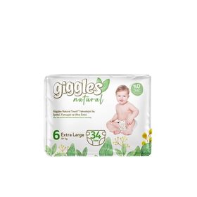 Giggles Natural No:6 XLarge 34 Adet Bebek Bezi