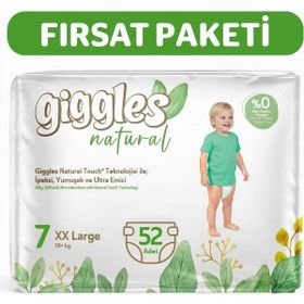 Giggles Natural No:7 XXLarge 52 Adet Bebek Bezi