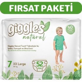 Giggles Natural No:7 XXLarge 52 Adet Bebek Bezi