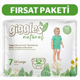 Giggles Natural No:7 XXLarge 52 Adet Bebek Bezi