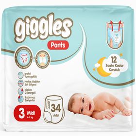 Giggles Pants No:3 Midi 34 Adet Külot Bebek Bezi
