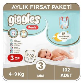 Giggles Pants No:3 Midi 68 Adet Külot Bebek Bezi
