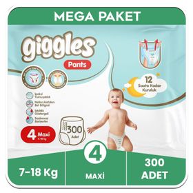 Giggles Pants No:4 Maxi 300 Adet Külot Bebek Bezi