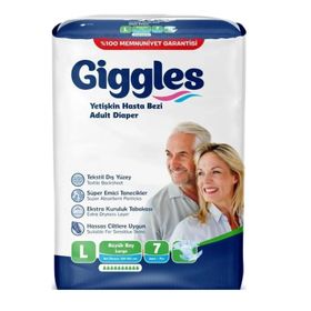 Giggles Yetişkin Bel Bağlamalı Large 7 Adet Hasta Bezi