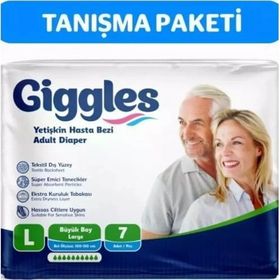 Giggles Yetişkin Bel Bağlamalı Large 7 Adet Hasta Bezi