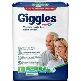 Giggles Yetişkin Bel Bağlamalı Large 7 Adet Hasta Bezi