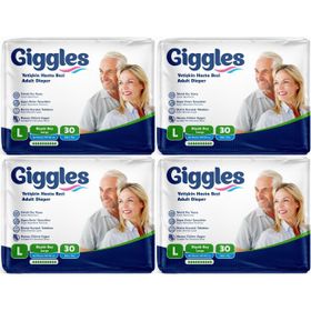 Giggles Yetişkin Bel Bantlı Tekstil Yüzey Büyük Large L 120 Adet Hasta Bezi